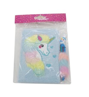 DIARIO CUADERNO TRENDY CON BOLIG TAPA DURA COD 15225 CELESTE - Imagen 3