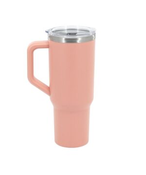 VASO TERMICO TRENDY 1200 ML CON TAPA Y MANIJA COD 18482 ROSA - Imagen 5