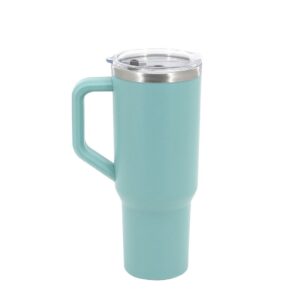 VASO TERMICO TRENDY 1200 ML CON TAPA Y MANIJA COD 18482 MINT - Imagen 4
