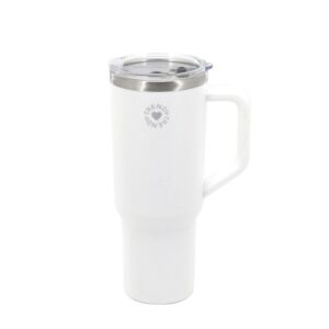 VASO TERMICO TRENDY 1200 ML CON TAPA Y MANIJA COD 18482 BLANCO - Imagen 2
