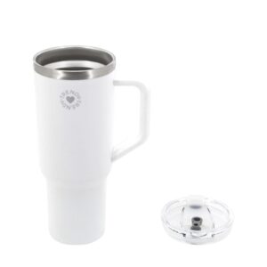 VASO TERMICO TRENDY 1200 ML CON TAPA Y MANIJA COD 18482 BLANCO - Imagen 3