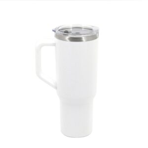 VASO TERMICO TRENDY 1200 ML CON TAPA Y MANIJA COD 18482 BLANCO - Imagen 5