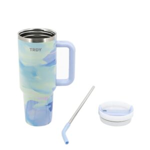 VASO TERMICO TRENDY 1200 ML MANIJA Y SORBETE COD 18458 AQUA - Imagen 2