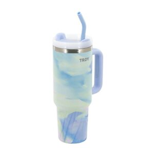 VASO TERMICO TRENDY 1200 ML MANIJA Y SORBETE COD 18458 AQUA - Imagen 4