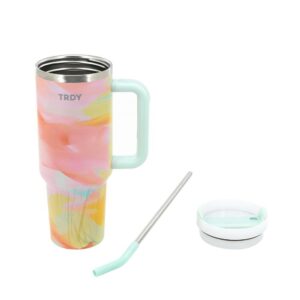 VASO TERMICO TRENDY 1200 ML MANIJA Y SORBETE COD 18458 ROSA - Imagen 2
