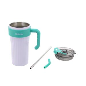 VASO TERMICO TRENDY CON MANIJA Y SORBETE COD 18440 LILAC - Imagen 3