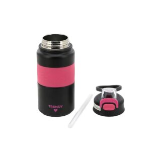 BOTELLA TERMICA TRENDY 600 ML TAPA CON PICO COD 18441 NEGRO - Imagen 2