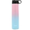BOTELLA TERMICA TRENDY 800 ML CON PICO COD 12514 ROSA CELESTE