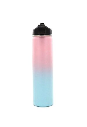 BOTELLA TERMICA TRENDY 800 ML CON PICO COD 12514 ROSA CELESTE - Imagen 2