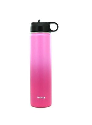 BOTELLA TERMICA TRENDY 800 ML CON PICO COD 12514 ROSA FUCSIA
