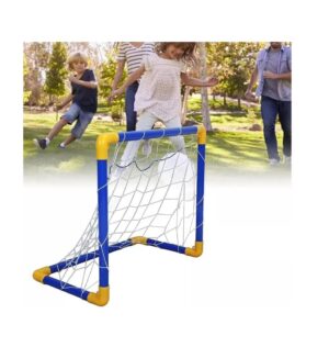 SET ARCO DE FUTBOL PARA ARMAR CON PELOTA E INFLADOR COD 7660 - Imagen 4