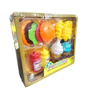 SET JUEGO COMIDA EN BANDEJA PIEZAS CON ABROJO COD 7477 MODEL 3 - Imagen 2