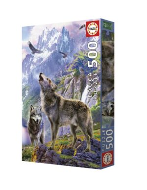 PUZZLE EDUCA X 500 LOBOS EN LAS ROCAS COD 19548 - Imagen 3