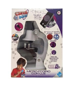MICROSCOPIO CON LUZ CIENCIA KIDS EL DUENDE AZUL COD 7942 BLANCO