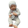 BEBE RECIEN NACIDO GOMA SUEÑOS DE BEBE 35 CM COD 3080A GRIS - Imagen 2