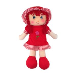 MUÑECA PEPONA FLOR DE TELA 50 CM COD IK006 ROJO