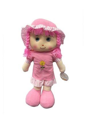 MUÑECA PEPONA FLOR DE TELA 50 CM COD IK006 ROSA
