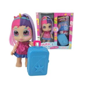 MUÑECA DIVER SURPRISE  VAMOS DE VIAJE COD DIV126 VALIJA CELESTE - Imagen 3