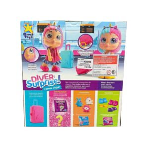 MUÑECA DIVER SURPRISE  VAMOS DE VIAJE COD DIV126 VALIJA CELESTE - Imagen 4