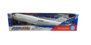 AVION DE PASAJEROS AIRBUS A380 CON LUZ Y SONIDO 40 CM COD 55778