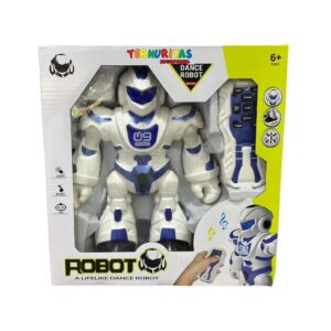 ROBOT INTERACTIVO R/C CAMINA Y BAILA CON LUZ Y SONIDO COD 55624