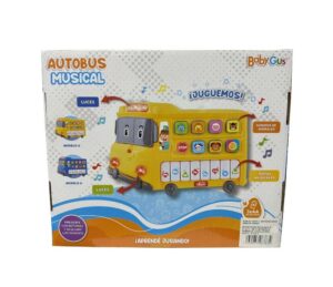 AUTUBUS MUSICAL  CON LUZ Y DIVERTIDOS SONIDOS COD 54469 AZUL - Imagen 3