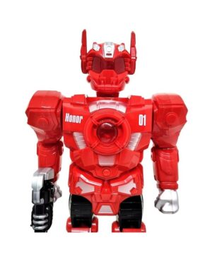 SUPER ROBOT CON MOVIMIENTO LUZ Y SONIDO 38 CM COD 54942 ROJO - Imagen 5