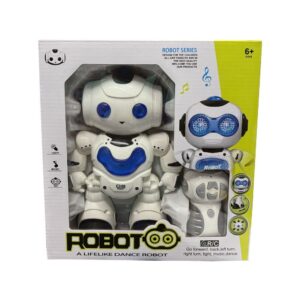 ROBOT BAILARIN RADIO CONTROL CON LUZ Y SONIDO COD 55623 AZUL