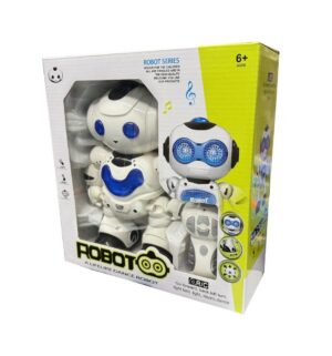 ROBOT BAILARIN RADIO CONTROL CON LUZ Y SONIDO COD 55623 AZUL - Imagen 2