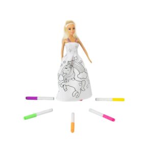 MUÑECA TINY PINTA SU VESTIDO DALE TU ESTILO COD 55035 UNICORNIO - Imagen 2