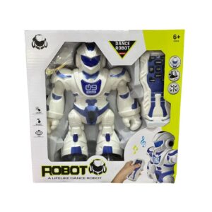 ROBOT INTERACTIVO R/C CAMINA Y BAILA CON LUZ Y SONIDO COD 55624