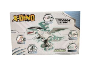 DRAGON ROBOT X-DINO LUZ SONIDO Y MOVIMIENTO COD 55439 VERDE - Imagen 3