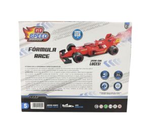 AUTO RADIO CONTROL FORMULA 1 EFECTO HUMO USB COD 55741 NEGRO - Imagen 4