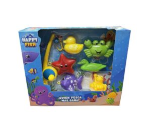 JUEGO SET DE PESCA CANA CON 6 ANIMALITOS HAPPY FISH COD 55882