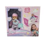 TINY BEBE LELE CON CUNA HORA DE DORMIR COD 54568 ROSA