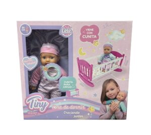 TINY BEBE LELE CON CUNA HORA DE DORMIR COD 54568 ROSA