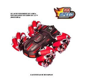 AUTO RADIO CONTROL STUNT GIRO 360 CARGA USB COD 55619 ROJO - Imagen 3