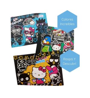 SCRATCH WOW CON LAPIZ RASPA Y COLOREA COD 00535 HELLO KITTY - Imagen 2