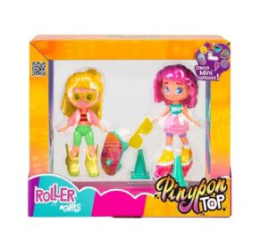 PINYPON TOP ROLLERS GIRLS 11 CM FIGURA X 2 CON ACCESORIOS COD 2000