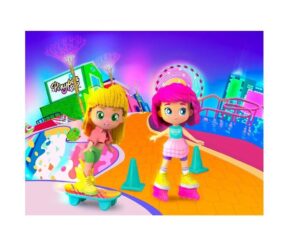 PINYPON TOP ROLLERS GIRLS 11 CM FIGURA X 2 CON ACCESORIOS COD 2000 - Imagen 4