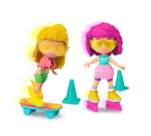 PINYPON TOP ROLLERS GIRLS 11 CM FIGURA X 2 CON ACCESORIOS COD 2000 - Imagen 2