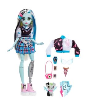 MUÑECA MONSTER HIGH FRANKIE STEIN CON ACCESORIOS COD HHK53 - Imagen 3