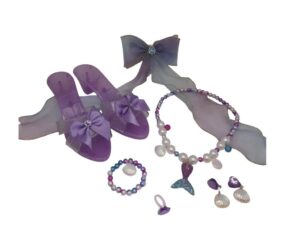 JULIANA PRINCESA SET SIRENA ZAPATOS MOÑO Y BIJOU COD JUL126 - Imagen 2