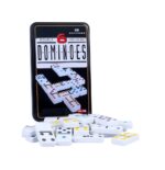 JUEGO DE MESA DOMINO EN LATA 28 FICHAS PUNTOS COLOR COD 56016