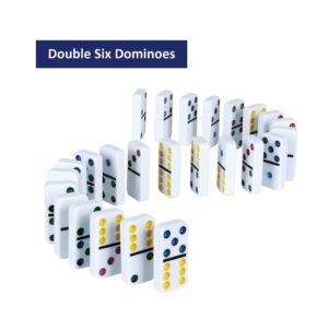 JUEGO DE MESA DOMINO EN LATA 28 FICHAS PUNTOS COLOR COD 56016 - Imagen 4