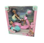 MUÑECA FASHION TINY Y LUCY EN SU MOTO COD 55867 ROSA
