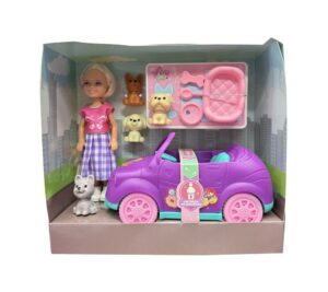 MUÑECA LUCY POP Y SU AUTO DE PASEO CON ACCESORIOS COD 55657 VIO - Imagen 2