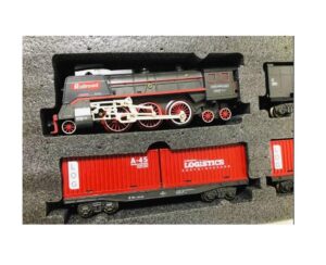 JUEGO SET PISTA TREN DE CARGA RADIO CONTROL LUZ SONIDO COD 9077B - Imagen 4