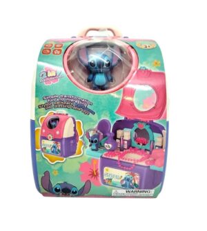 DISNEY STITCH MOCHILA VALIJA FASHION CON ACCESORIOS COD DIS040 - Imagen 3