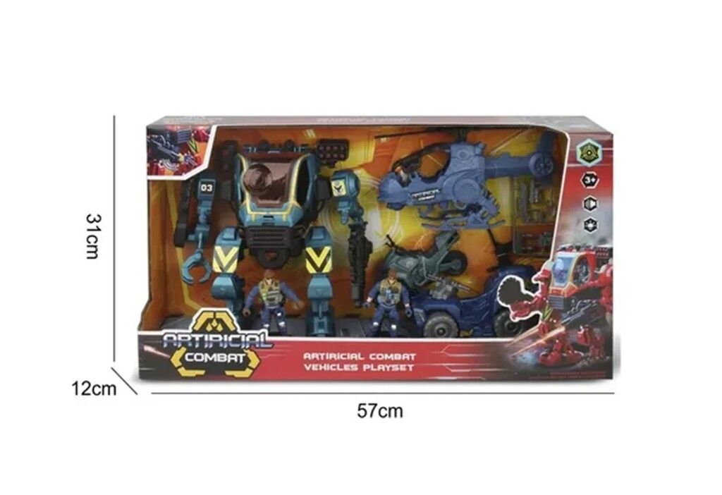SET DE COMBATE FIGURAS CON VEHICULOS LUZ Y SONIDO COD SOLD003 - Imagen 3